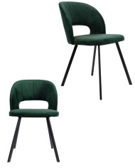 Krzesło KT660/M1, tapicerowane siedzisko i oparcie, metalowe nogi, DREW-MARK