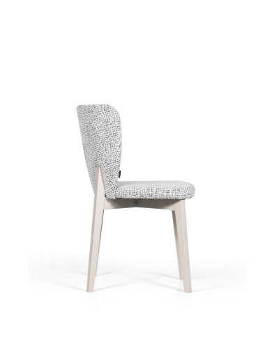 Krzesło KT67, tapicerowane siedzisko i oparcie, stelaż bukowy, DREW-MARK