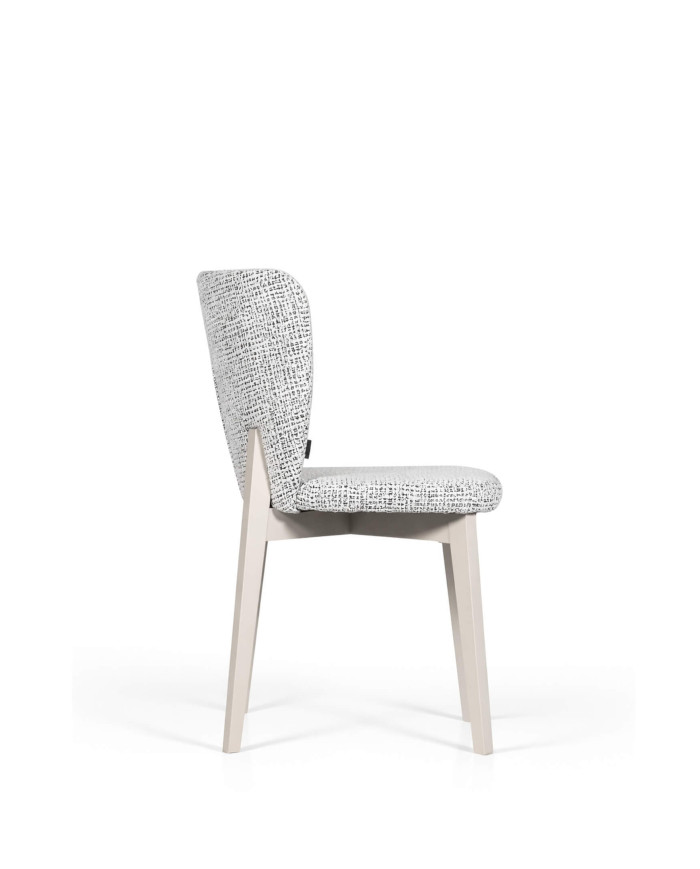 Krzesło KT67, tapicerowane siedzisko i oparcie, stelaż bukowy, DREW-MARK