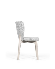 Krzesło KT67, tapicerowane siedzisko i oparcie, stelaż bukowy, DREW-MARK