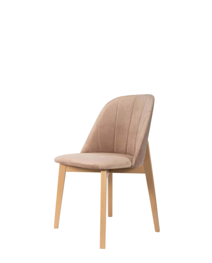 Krzesło KT68/W, tapicerowane siedzisko i oparcie, stelaż bukowy, DREW-MARK