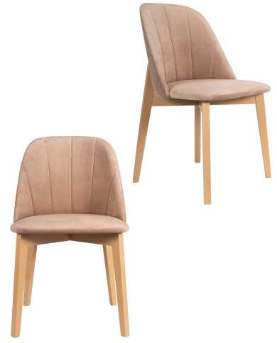 Krzesło KT68/W, tapicerowane siedzisko i oparcie, stelaż bukowy, DREW-MARK