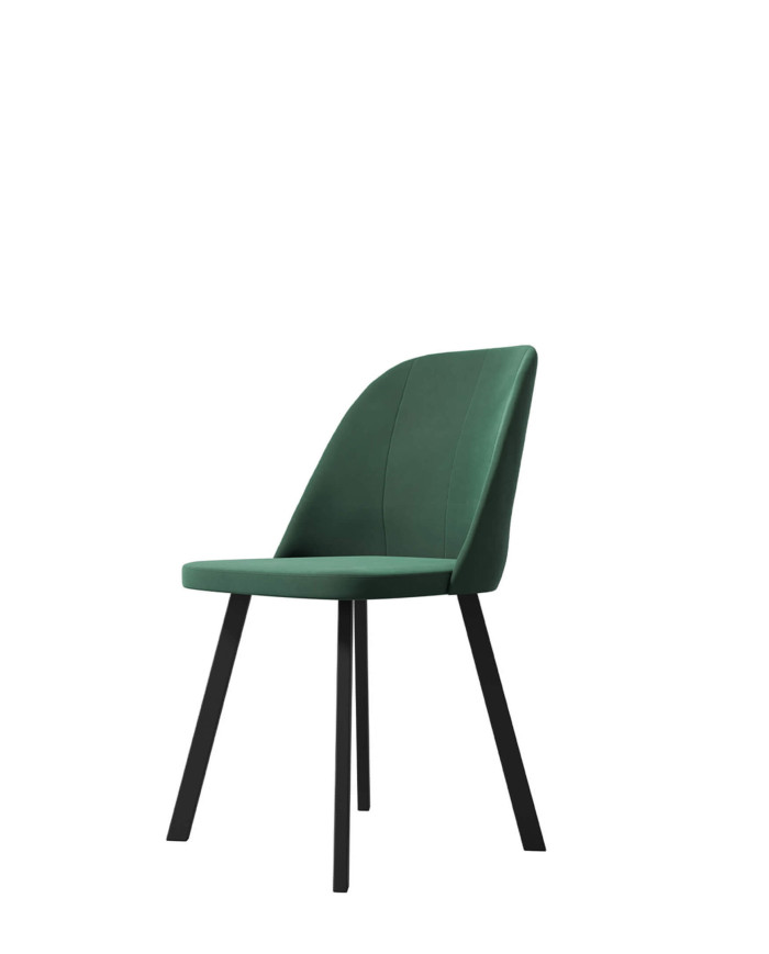 Krzesło KT68/M1, tapicerowane siedzisko i oparcie, metalowe nogi, DREW-MARK