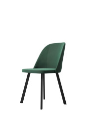 Krzesło KT68/M1, tapicerowane siedzisko i oparcie, metalowe nogi, DREW-MARK