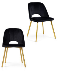 Krzesło KT680/M1, tapicerowane siedzisko i oparcie, metalowe nogi, DREW-MARK