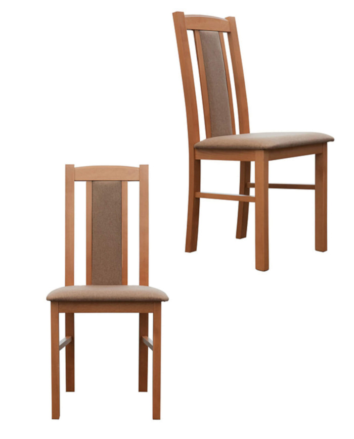 Krzesło KT76, tapicerowane siedzisko i oparcie, stelaż bukowy, DREW-MARK