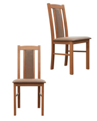 Krzesło KT76, tapicerowane siedzisko i oparcie, stelaż bukowy, DREW-MARK