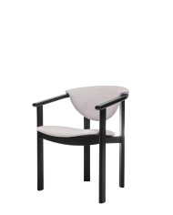 Krzesło, fotel F1, tapicerowane siedzisko i oparcie, stelaż bukowy, DREW-MARK