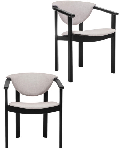 Krzesło, fotel F1, tapicerowane siedzisko i oparcie, stelaż bukowy, DREW-MARK