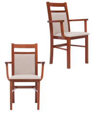 Krzesło, fotel F6, tapicerowane siedzisko i oparcie, stelaż bukowy, DREW-MARK