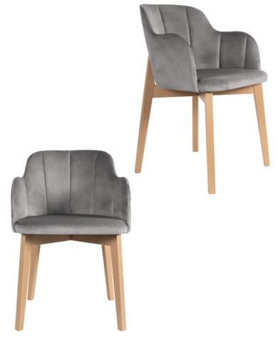 Krzesło, fotel F68/W, tapicerowane siedzisko i oparcie, stelaż bukowy, DREW-MARK