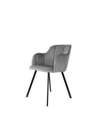 Krzesło, fotel F68/M1, tapicerowane siedzisko i oparcie, nogi metalowe, DREW-MARK