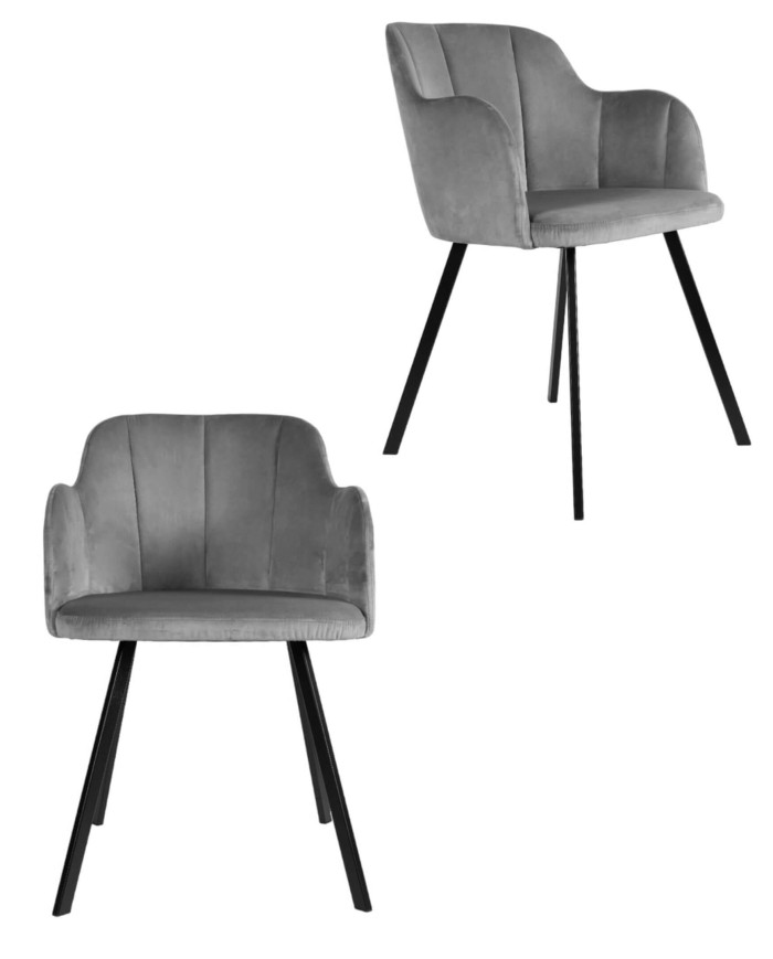 Krzesło, fotel F68/M1, tapicerowane siedzisko i oparcie, nogi metalowe, DREW-MARK