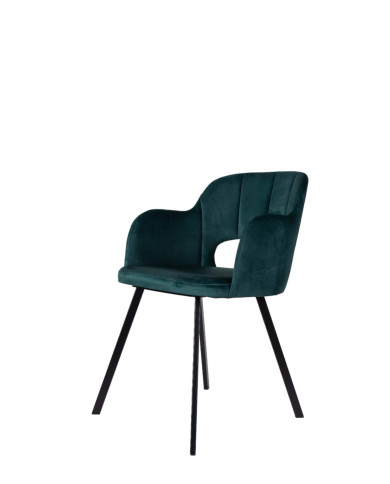 Krzesło, fotel F680/M1, tapicerowane siedzisko i oparcie, metalowe nogi, DREW-MARK