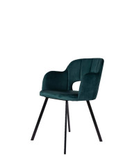 Krzesło, fotel F680/M1, tapicerowane siedzisko i oparcie, metalowe nogi, DREW-MARK