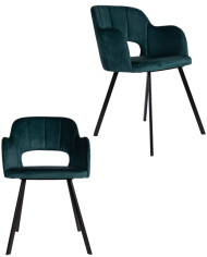 Krzesło, fotel F680/M1, tapicerowane siedzisko i oparcie, metalowe nogi, DREW-MARK