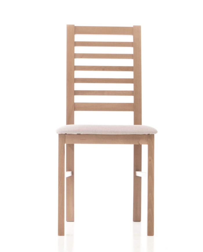 Krzesło KT57, tapicerowane siedzisko, stelaż bukowy, DREW-MARK