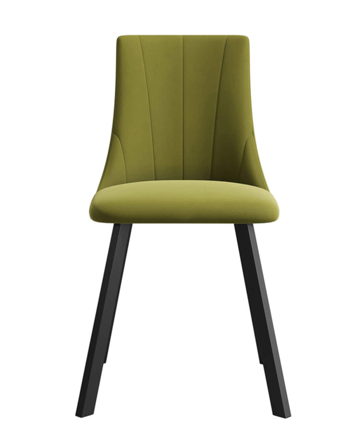 Krzesło KT61/M1, tapicerowane siedzisko i oparcie, metalowe nogi, DREW-MARK