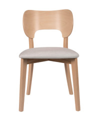 Krzesło KT64, tapicerowane siedzisko, stelaż bukowy, DREW-MARK