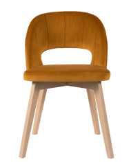 Krzesło KT660/N, tapicerowane siedzisko i oparcie, stelaż bukowy, DREW-MARK