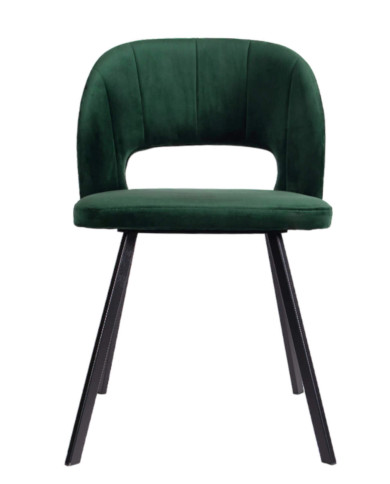 Krzesło KT660/M1, tapicerowane siedzisko i oparcie, metalowe nogi, DREW-MARK