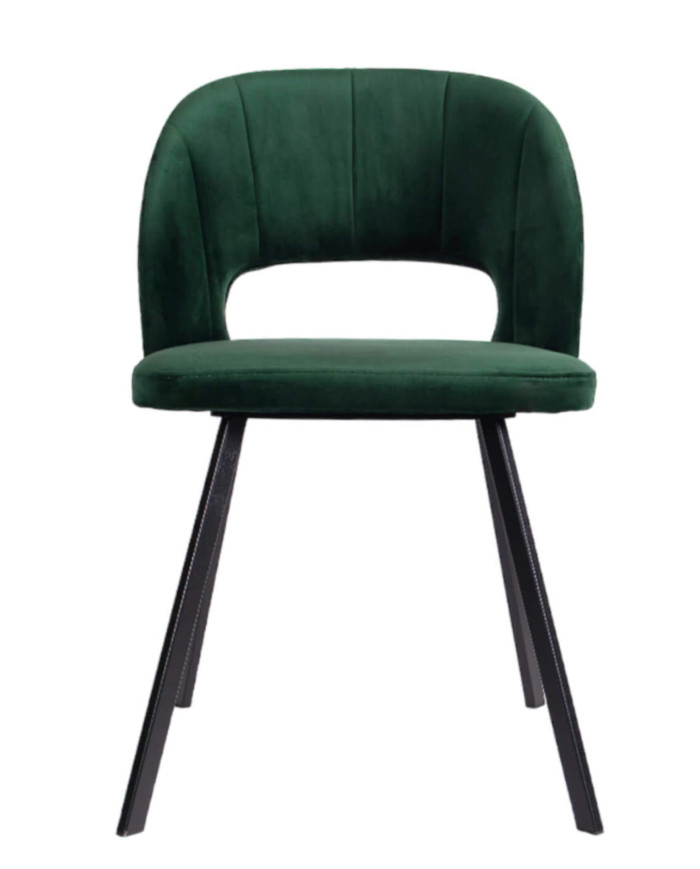 Krzesło KT660/M1, tapicerowane siedzisko i oparcie, metalowe nogi, DREW-MARK