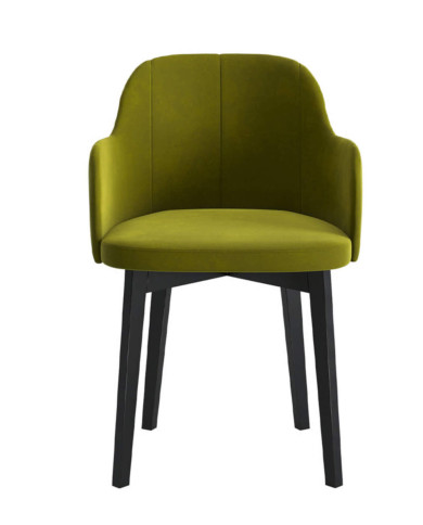 Krzesło, fotelik F68/N, tapicerowane siedzisko i oparcie, stelaż bukowy, DREW-MARK