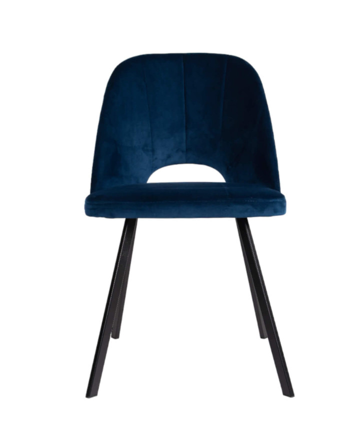 Krzesło KT680/M1, tapicerowane siedzisko i oparcie, metalowe nogi, DREW-MARK