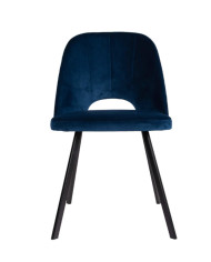 Krzesło KT680/M1, tapicerowane siedzisko i oparcie, metalowe nogi, DREW-MARK