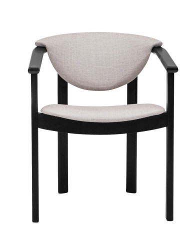 Krzesło, fotel F1, tapicerowane siedzisko i oparcie, stelaż bukowy, DREW-MARK