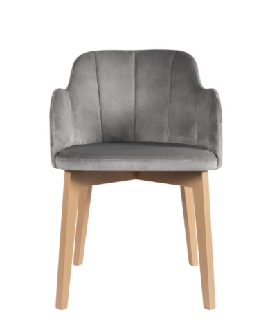 Krzesło, fotel F68/W, tapicerowane siedzisko i oparcie, stelaż bukowy, DREW-MARK