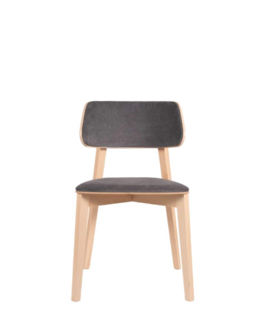 Krzesło KT63/NT, tapicerowane siedzisko i oparcie, stelaż bukowy, DREW-MARK