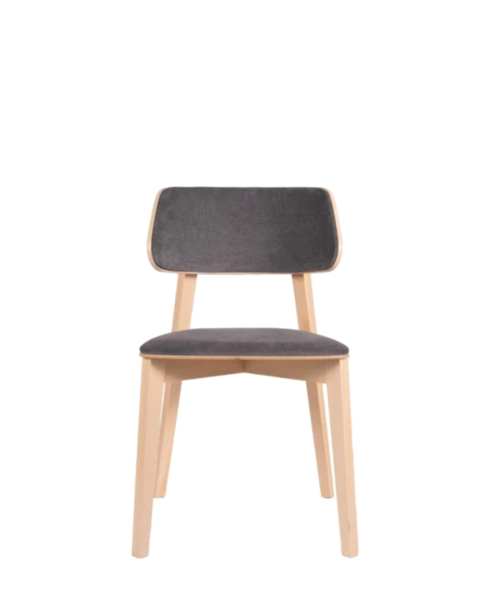 Krzesło KT63/NT, tapicerowane siedzisko i oparcie, stelaż bukowy, DREW-MARK