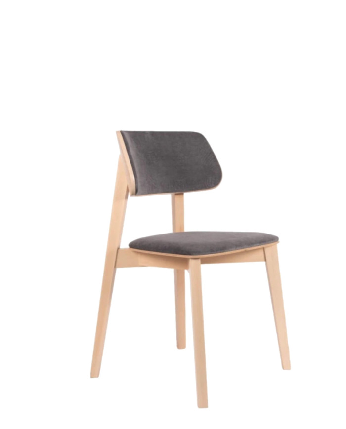 Krzesło KT63/NT, tapicerowane siedzisko i oparcie, stelaż bukowy, DREW-MARK
