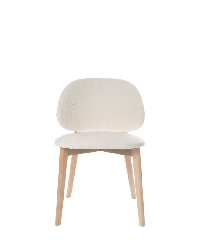 Krzesło KT70, tapicerowane siedzisko i oparcie, stelaż bukowy, DREW-MARK