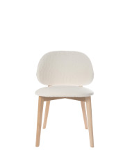 Krzesło KT70, tapicerowane siedzisko i oparcie, stelaż bukowy, DREW-MARK