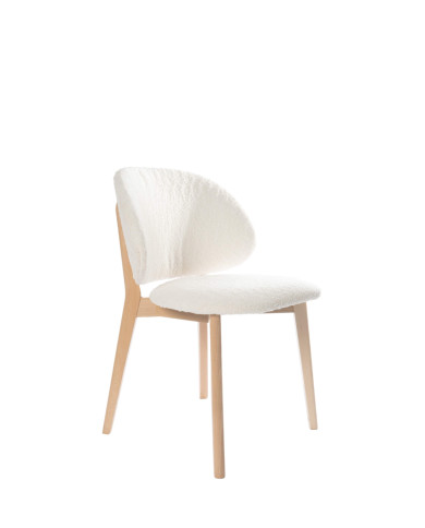 Krzesło KT70, tapicerowane siedzisko i oparcie, stelaż bukowy, DREW-MARK