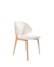 Krzesło KT70, tapicerowane siedzisko i oparcie, stelaż bukowy, DREW-MARK