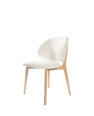 Krzesło KT70, tapicerowane siedzisko i oparcie, stelaż bukowy, DREW-MARK