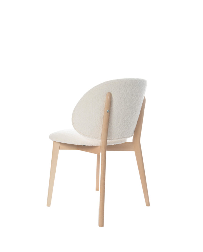 Krzesło KT70, tapicerowane siedzisko i oparcie, stelaż bukowy, DREW-MARK