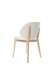 Krzesło KT70, tapicerowane siedzisko i oparcie, stelaż bukowy, DREW-MARK