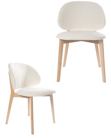 Krzesło KT70, tapicerowane siedzisko i oparcie, stelaż bukowy, DREW-MARK