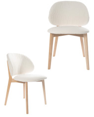 Krzesło KT70, tapicerowane siedzisko i oparcie, stelaż bukowy, DREW-MARK