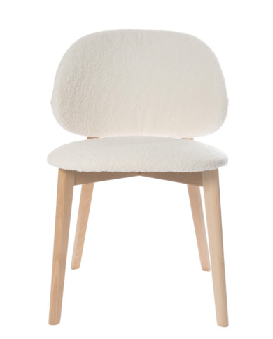 Krzesło KT70, tapicerowane siedzisko i oparcie, stelaż bukowy, DREW-MARK