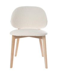 Krzesło KT70, tapicerowane siedzisko i oparcie, stelaż bukowy, DREW-MARK