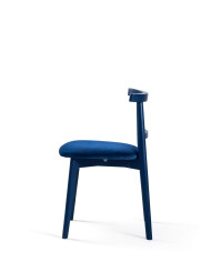 Krzesło KT71, tapicerowane siedzisko, drewniane oparcie, stelaż bukowy, DREW-MARK