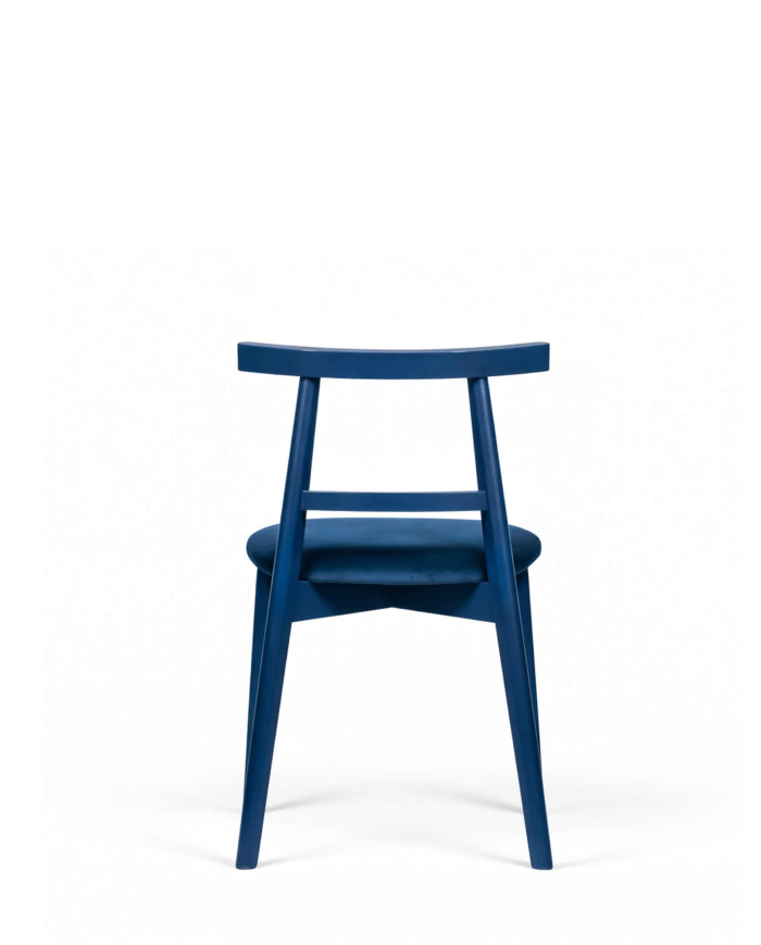 Krzesło KT71, tapicerowane siedzisko, drewniane oparcie, stelaż bukowy, DREW-MARK