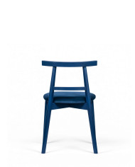 Krzesło KT71, tapicerowane siedzisko, drewniane oparcie, stelaż bukowy, DREW-MARK