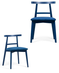 Krzesło KT71, tapicerowane siedzisko, drewniane oparcie, stelaż bukowy, DREW-MARK