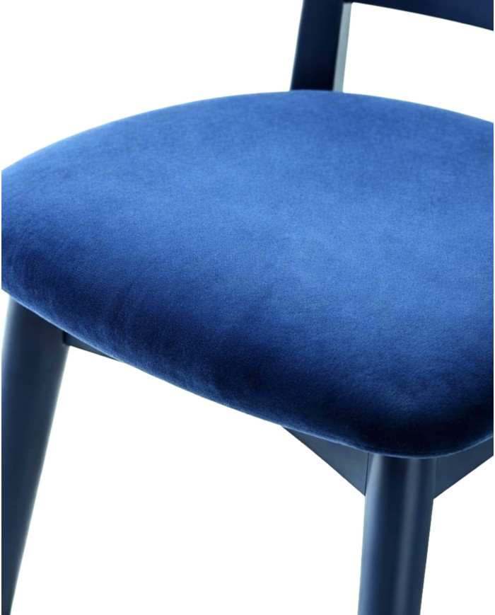 Krzesło KT71, tapicerowane siedzisko, drewniane oparcie, stelaż bukowy, DREW-MARK